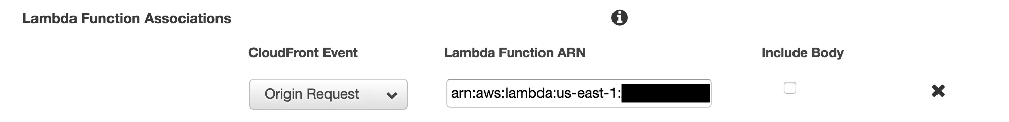 Associate your lambda function with the cloufront distribution