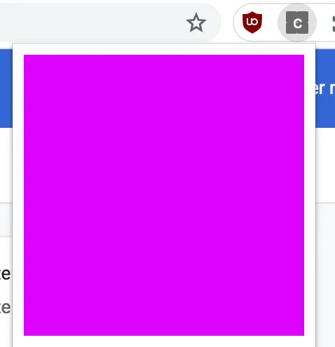 The popup of the &#x27;color of the day&#x27; browser extension