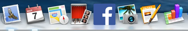 the facebook app in the dock