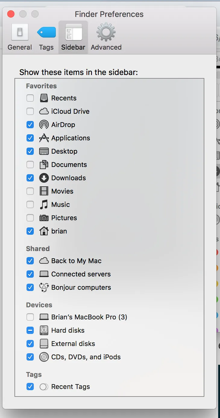 In Finder settings, uncheck the sidebar items that you don&#x27;t find useful