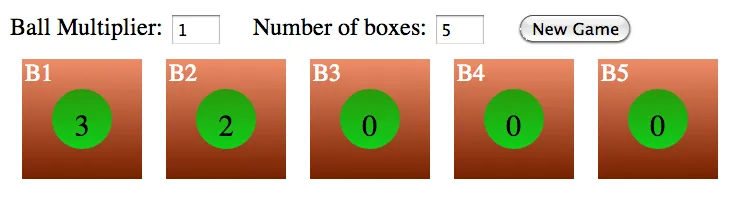 We move the balls from boxes B_2 and B_3 into B_1