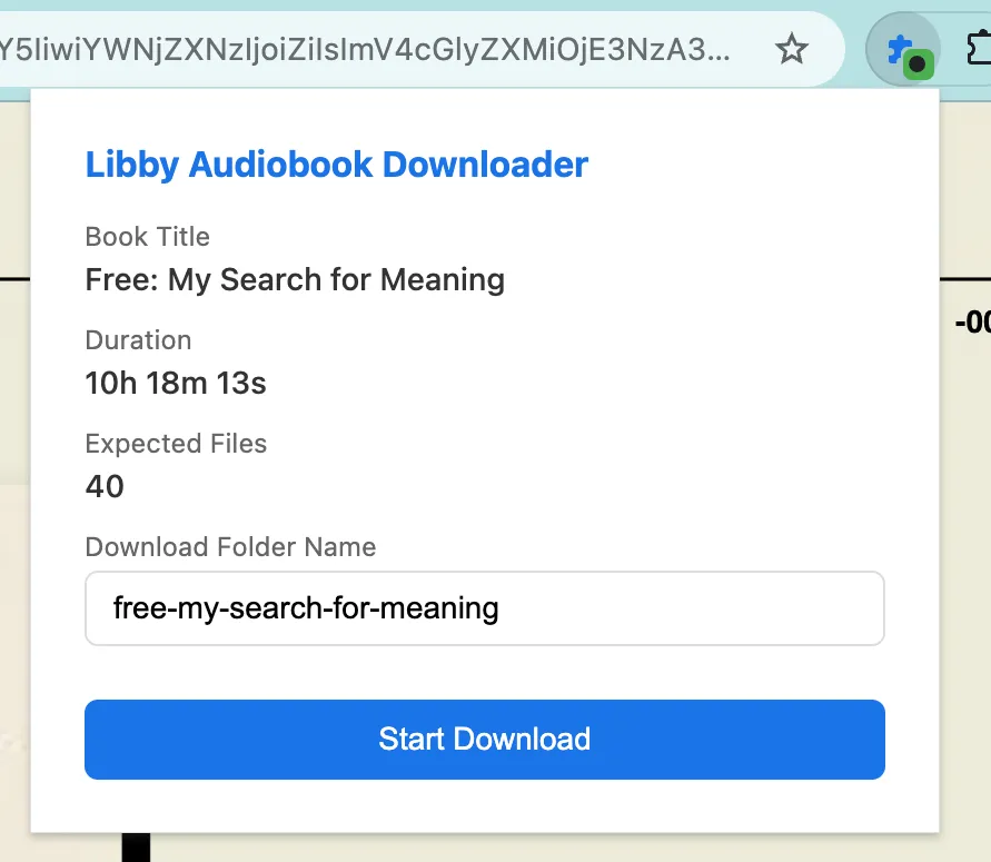 Click the extension&#x27;s icon to launch the popup window and start a download